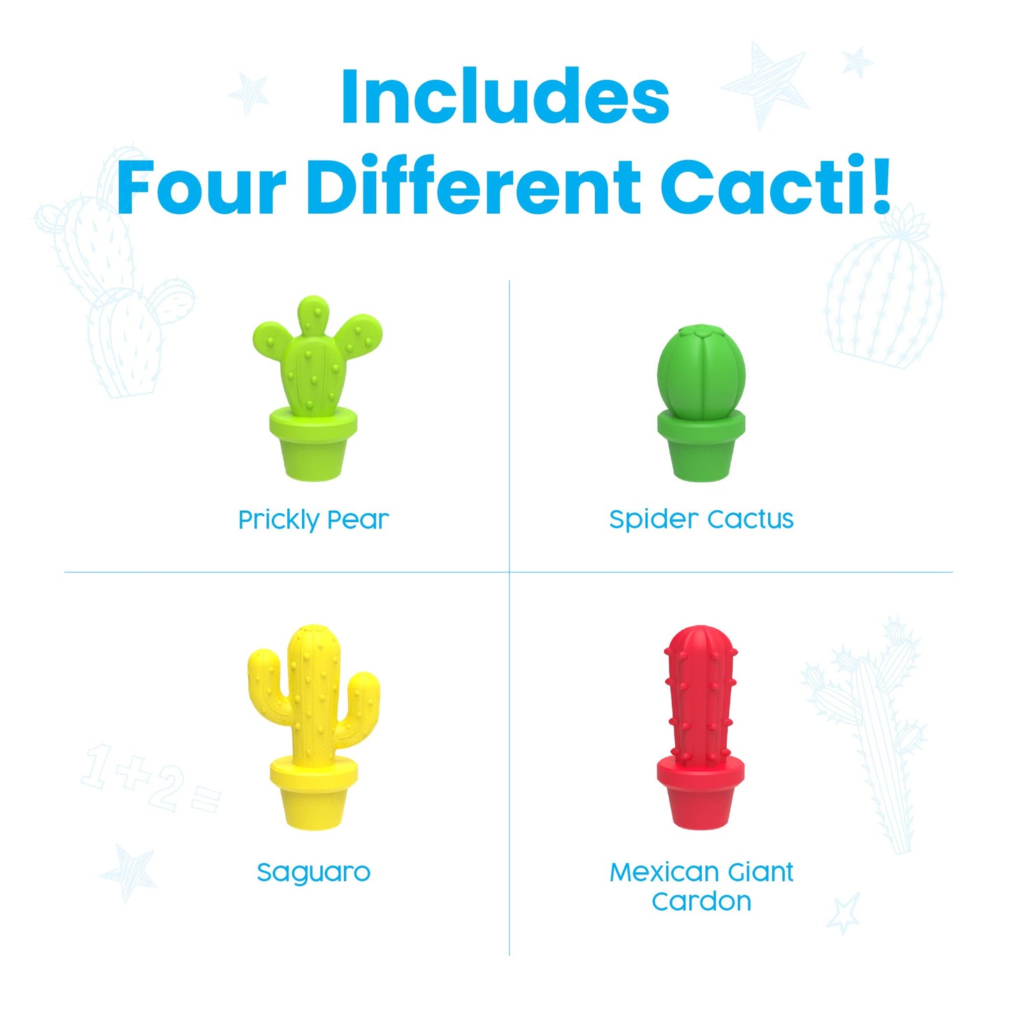 Hand2Mind Cactus Counting Desert Math Activity Set, Ten Frame Math Manipulatives, Color Counters For Kids Math, Montessori Math Materials, Math Games For Kindergarten, Addition And Subtraction Games