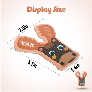 USATDD Jumbo Magnetic Letters Colorful ABC Alphabet Animal Shape Toys Large Uppercase Refrigerator Fridge Magnets Preschool Educational Toy Set Learning Spelling Game for 3 4 5 Year Old Toddler Kids