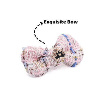 LYBHYQTII Clothes for 17cm Dolls enhanced Dolls Accessories with Chic Sweet Pink Bow Dress Outfit High-End Fashion Set for Play & Display (Including White Princess Shoes) - White