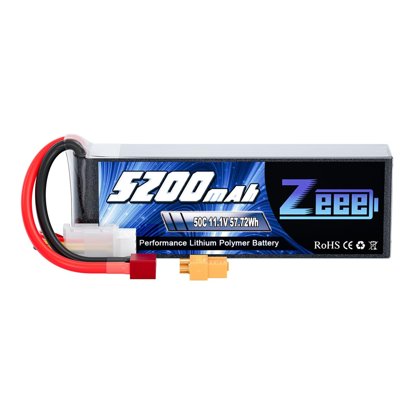 Zeee 3S Lipo Battery 5200mAh 11.1V 50C RC Battery with Deans and XT60 Connector Soft Case Battery Compatible with RC Plane Quadc