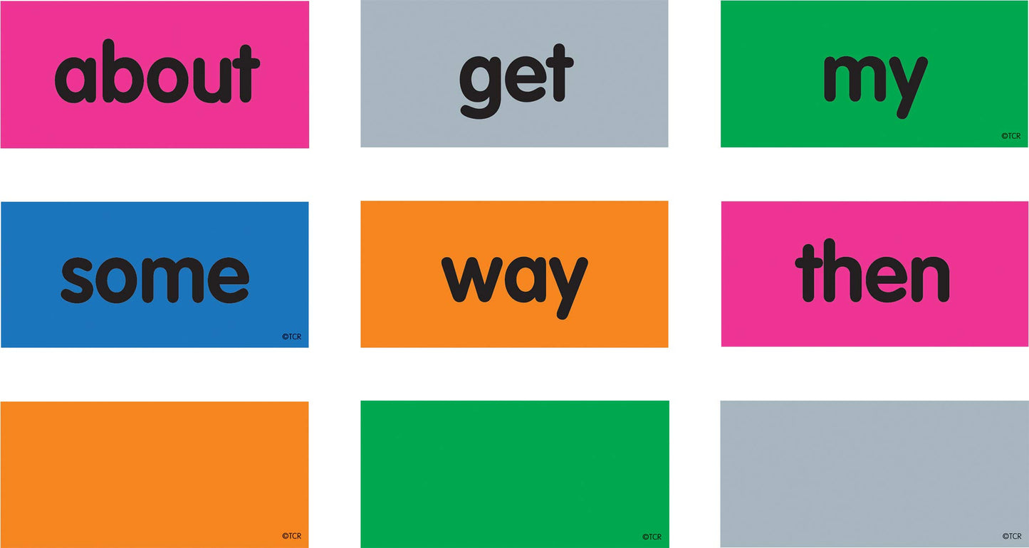Teacher Created Resources Sight Words Clingy Thingies, Multicolor, Vinyl, Model 77880