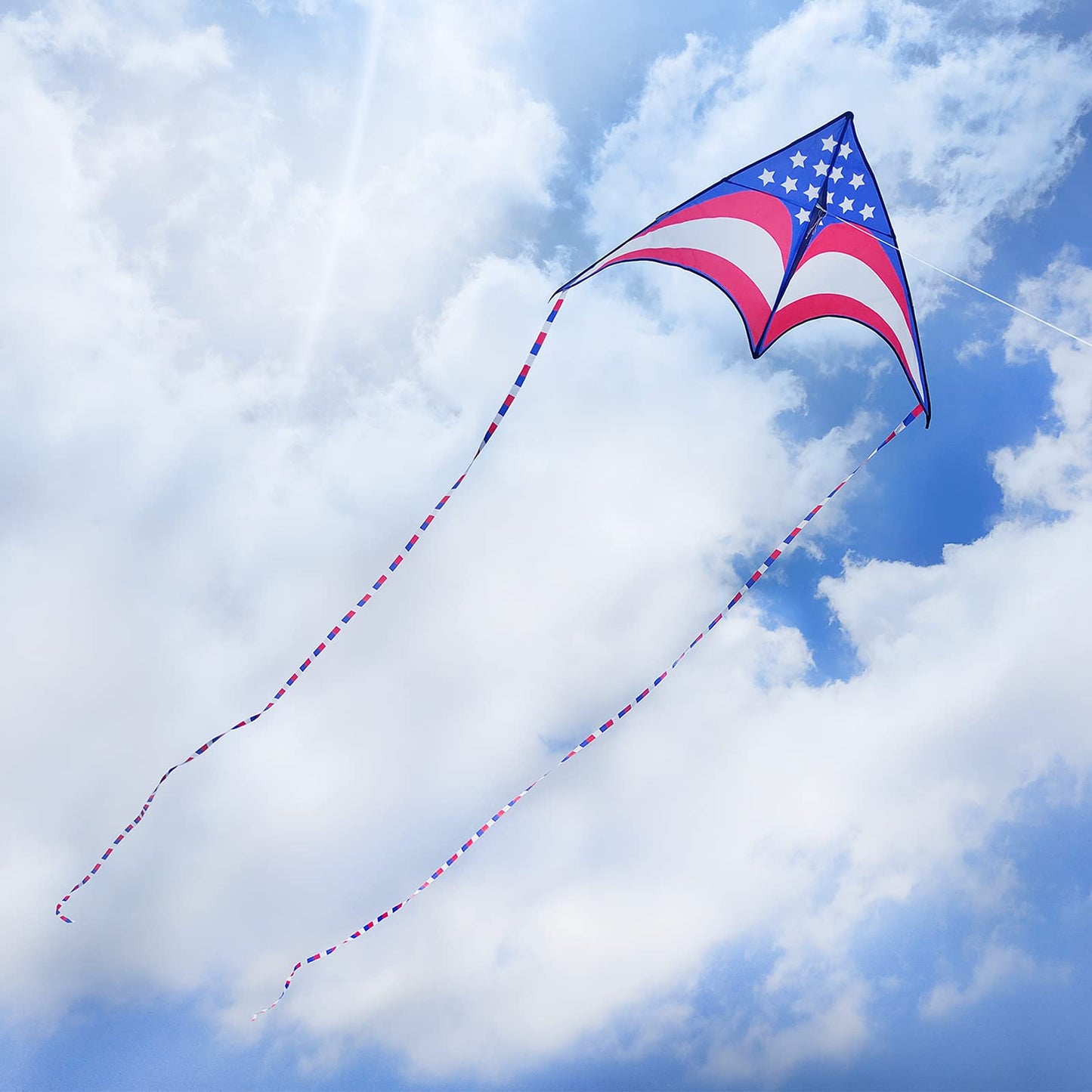 Motiloo Delta Kite For Kids Adults Easy To Fly American Flag Kite Best Kite For Beginner