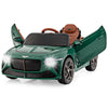 Costzon Ride On Car, 12V Licensed Bentley Bacalar Battery Powered Kids' Electric Vehicles W/Remote Control, Scissor Doors, Wireless Connection, Lights/Sound Effects, Kids Car Toys For Toddlers(Green)