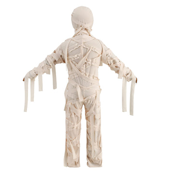 Yolsun Mummy Costume For Kids Egyptian Pharaoh Tomb Halloween Fearsome Costume(10-11 Years)