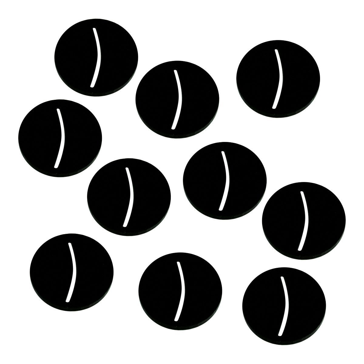 Litko Paper Miniature Bases | Round | Circle | Slotted Paper Figure Holder | Compatible With Dungeons And Dragons | Game Card Stands (3Mm Black Acrylic, 30Mm)