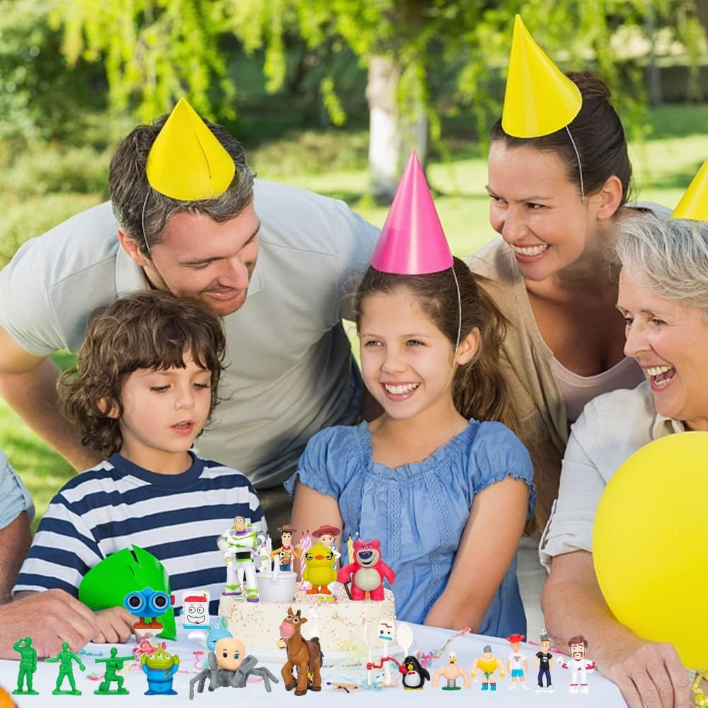 Toy Action Figures Story Toys Set, 1.2-2.8 Inches Tall Action Figures With Woody, Buzz And Jessie,Toy Anime Figurines Story Char