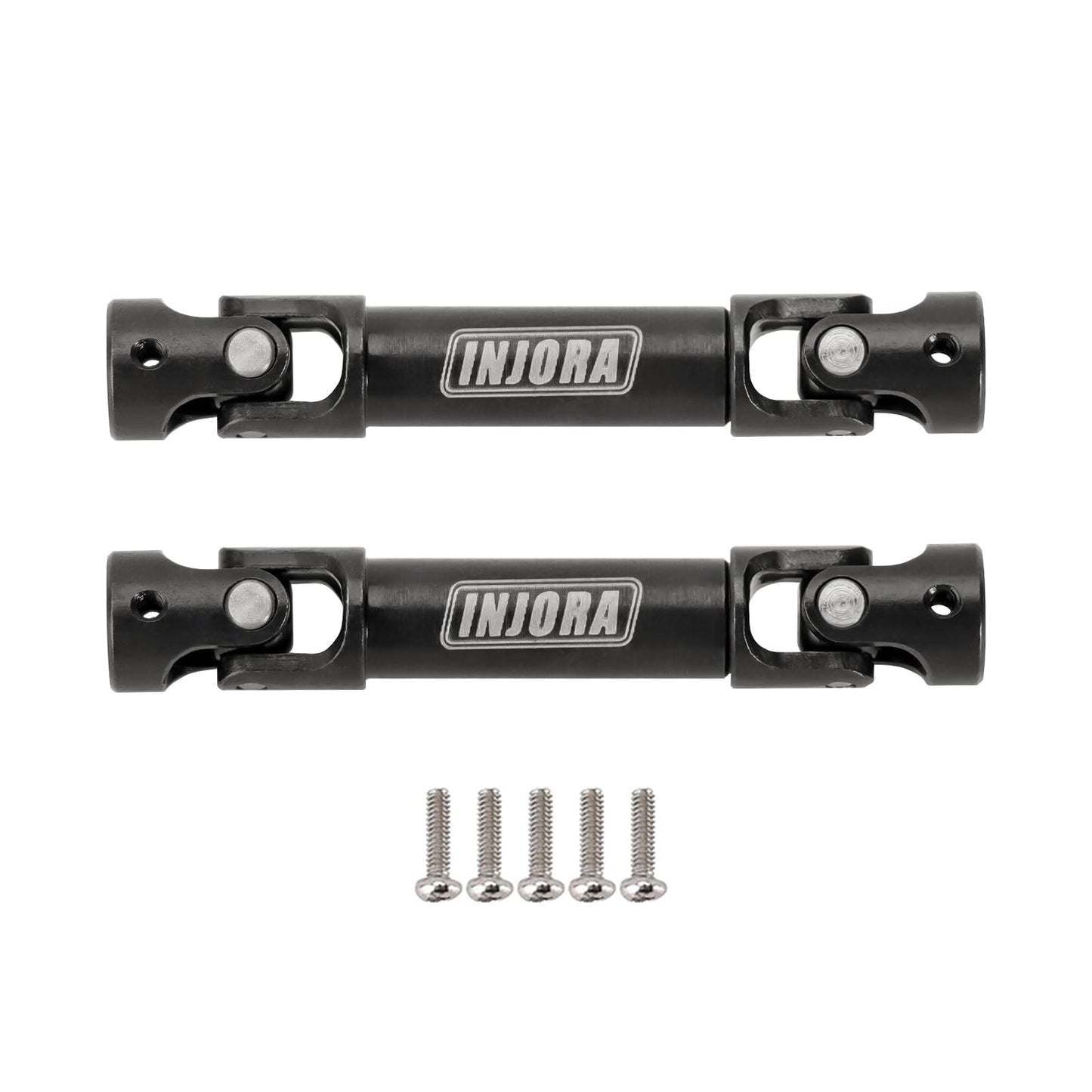 INJORA Drive Shaft with D-Shaped Holes - Hardened Steel Driveshafts for 1/24 RC Crawler FMS FCX24 Upgrades