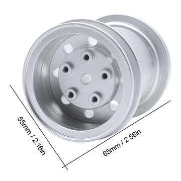 Hobohy Cw-01 Aluminum Wheels Hub Rims For Tamiya Cw01 Chassis Lunch Box Midnight Pumpkin Rc Car Upgrade Parts (Silver)