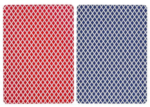 US Playing Card Co. Bee No. 92 Red/Blue Diamond Back Playing Cards - 12 Decks, Multi-Color, Paper Material