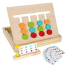AugToy Montessori Slide Puzzle - Color & Shape Matching Educational Wooden Toy for Kids Age 3-7, Travel Gift