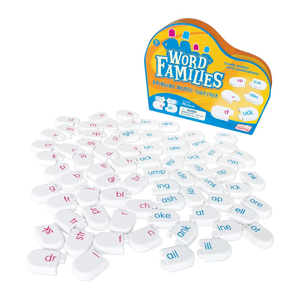 Junior Learning Word Families Literacy Blocks Multicolor 74 Pieces ...