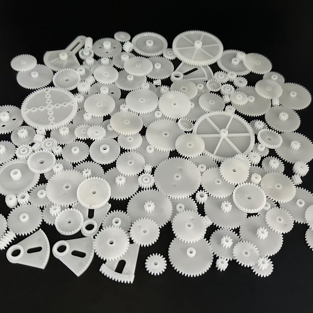 137Pcs Small Motor Gears Plastic Gears For Motor Rc Car Model Toy Diy Helicopter Rc Toy Gear Replacement Module 0.5 (137)