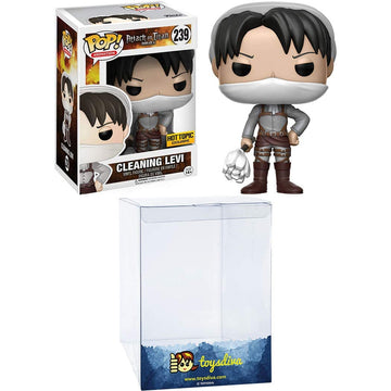 Cleaning Levi (Hot Topic Exc): Funk O Pop! Animation Vinyl Figure Bundle With 1 Compatible 'Toysdiva' Graphic Protector (239 - 14291 - B)
