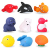 Xy-Wq Bath Toys No Hole, For Infants 6-12& Toddlers 1-3, No Hole Bathtub Toys (Sea Animals, 9 Pcs With Mesh Bag)