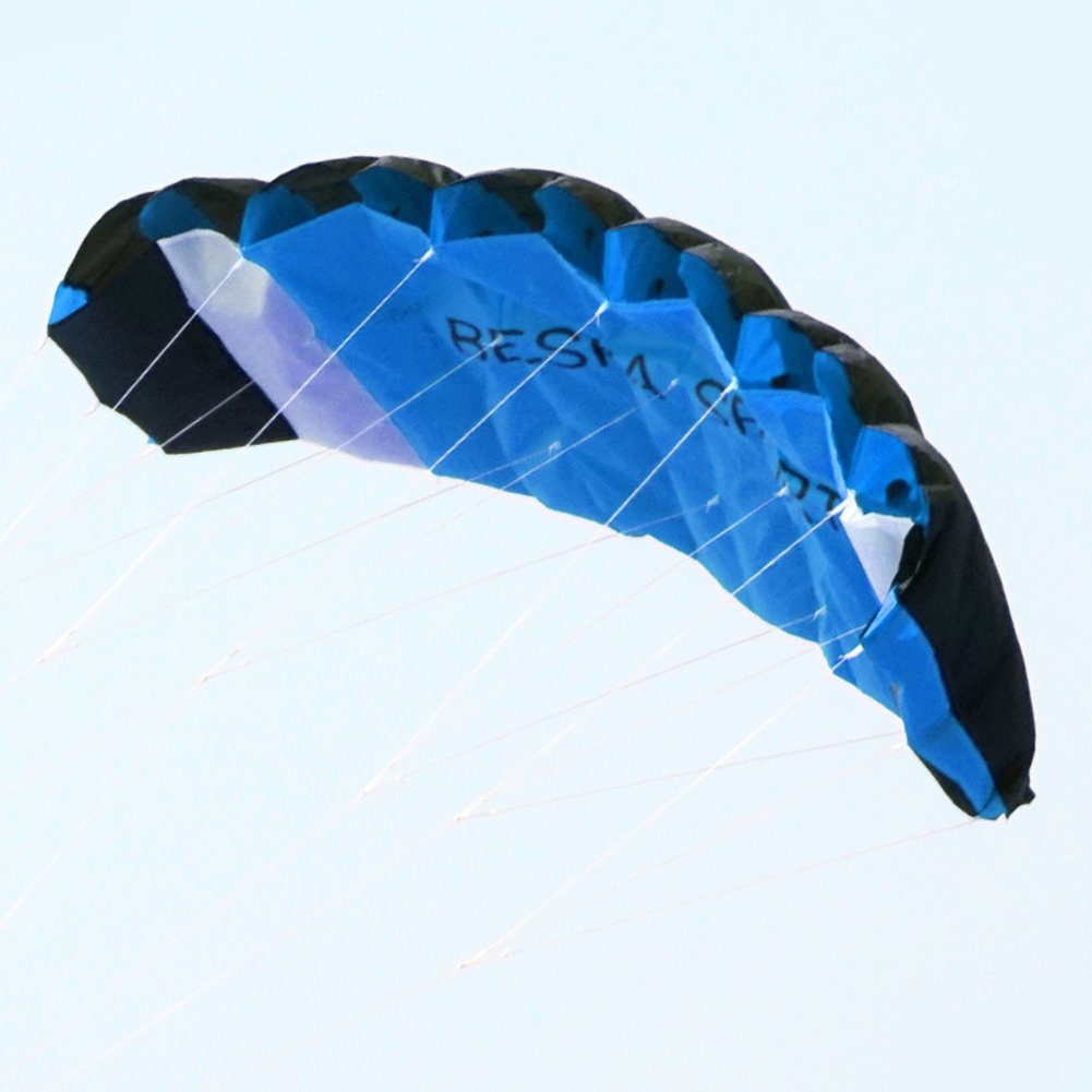 Besra Huge 74Inch Dual Line Parachute Stunt Kite With Flying Tools 1.9M Power Parafoil Kitesurfing Training Kites Outdoor Fun Sports (Blue)