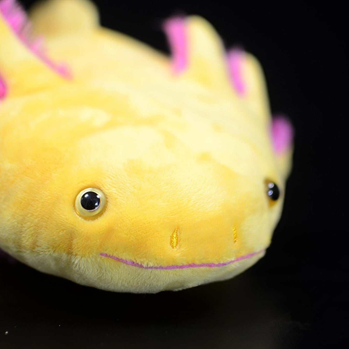 Zhongxin Made Simulation Axolotl Plush Toy-20 Soft Realistic Yellow Axolotl Fish Lizard Creepy Stuffed Animals Cute Yellow Repti