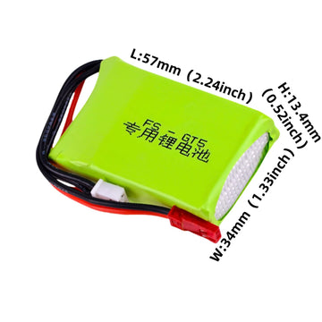 HHZ 7.4v 1000mah 2S RC Lipo Battery Fits for Flysky FS-GT5 Flysky G7P, DDF-350 c2.4G 6CH Transmitter RC Remote Controllor