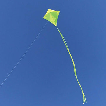 In The Breeze 3296 - Lemon 30 Inch Diamond Kite - Solid Yellow, Fun, Easy Flying Kite
