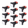 EG Starts 10x Arcade Square Shape LED Illuminated Push Button with Micro Switch Compatible for Arcade Machine Gaming Video Game Consoles Jamma Kit Parts 12V Lamp 33mm Buttons ( White Colour )