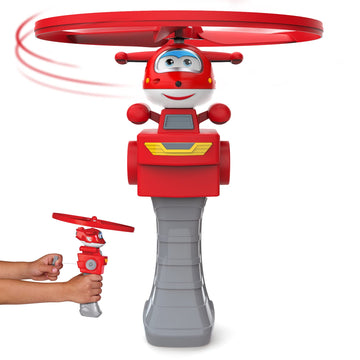 Super Wings Flying Toys, Jett Flying Toys For Kids Ages 3-5 4-8, Fun Outdoor Flying Disc Launcher Toys, Airplane Outside Flying Toys For Kids Boys Girls 3 4 5 6 7 8 Year Old