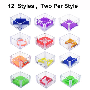 24 Pcs Balance Iq Maze Game,Mini Maze Cube Puzzle Box 3D Brain Maze Toy Puzzles Party Favor Games, Ideal Prizes Gifts For Kids And Adults