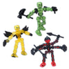 Zing Klikbot Galaxy Pack Set of 3 Poseable Action Figures with Includes 1 Hero (Ice) 1 Villain (Maze) and 1 Guardian (Scorpion) Stop Motion Animation Figure Great for Kids Ages 6 and Up