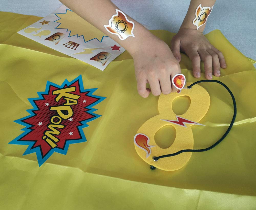 Adjoy 24 Sets Kids Superhero Capes And Masks Birthday Party Dress Up Capes Costume - Mixed Colors