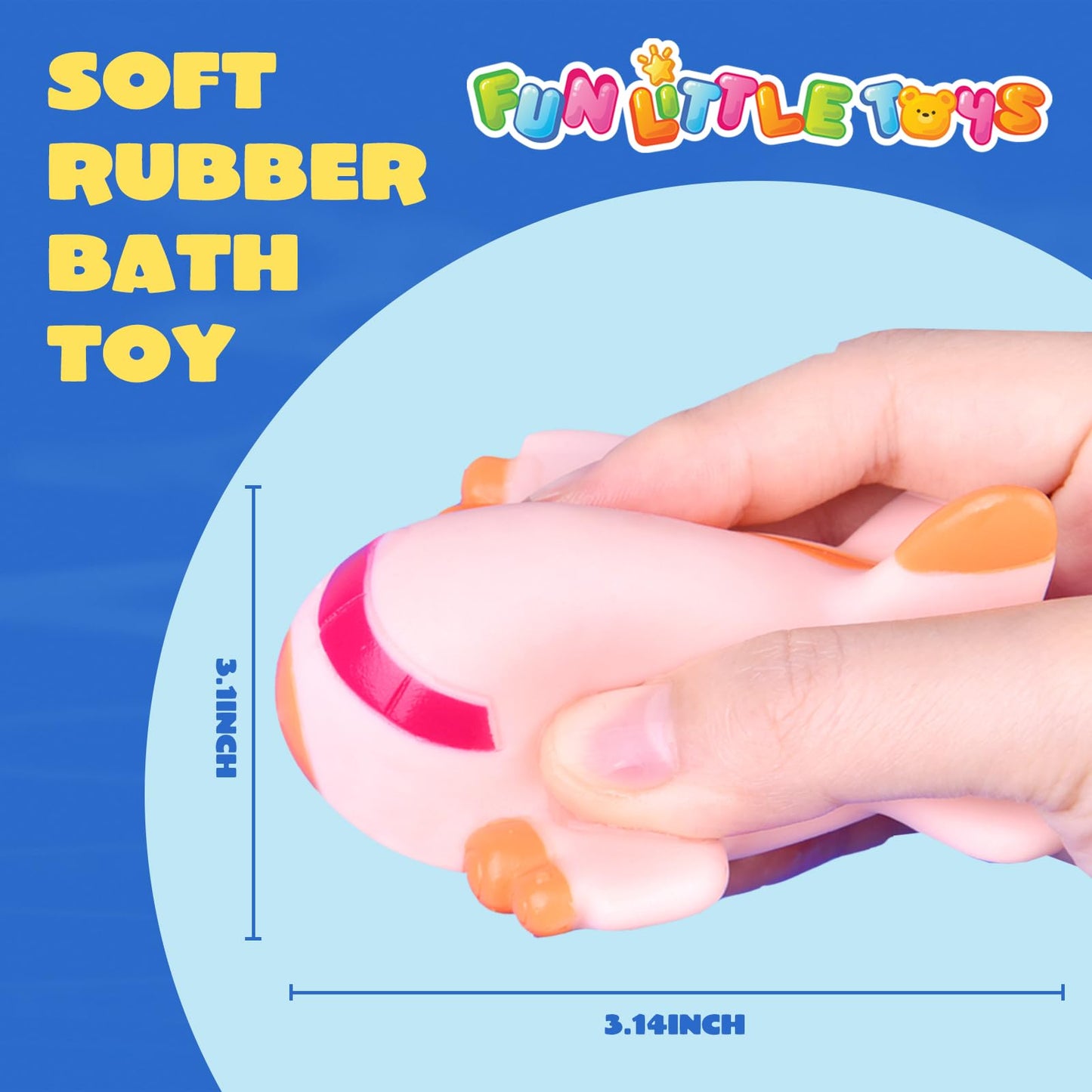 Fun Little Toys 24 Pcs Bath Toys For Toddlers, Sea Animals & Cars Squirter Bath Toys, No Mold Bathtub Toys With Storage Bag , Baby Bath Toys For Pool, Toddler Bath Toys For Kids Party Favors Age1-3