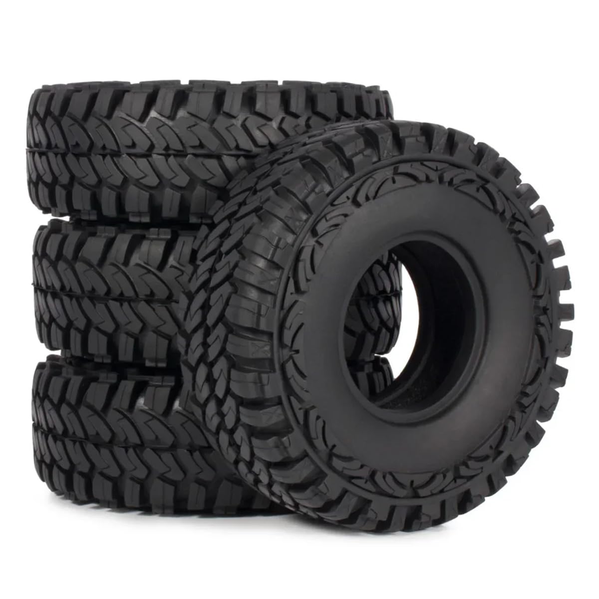 4Pcs Rubber 110X40Mm 1/10 Rc Crawler 1.9 Tires With Foam Inserts For Gen7 Gen8 Scx10 Trx4 Upgrades (D-110X40Mm)
