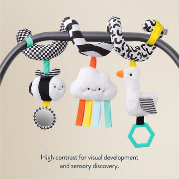 Itzy Ritzy Spiral Car Seat & Stroller Activity Toy - Stroller & Car Seat Toys For Ages 0 Months And Up - Hanging Toys Include Da