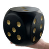 Funnysquee 5.9 Inches Jumbo Foam Dice, A Fun-Filled, Educational Giant Toy For Game Nights And Learning Sessions(Lucky Black)