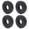 WEFEINO 4Pcs 1.0'' Crawler Tires Soft Rubber Tires 62mm for 1/24 Axial SCX24 Deadbolt Bronco RC Crawler Car (b)