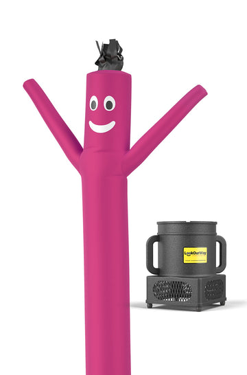 LookOurWay Air Dancers Wacky Waving Inflatable Tube Man Set - 7ft Tall Advertising Air Dancer Waving Man Inflatable Tube Guy with Sky Dancer Blower - Pink
