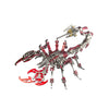 3D Metal Model Kits, Mechanical Scorpion King Red 3D Metal Puzzle,Steel Warcraft Collection DIY Animal Brain Teasers Simple 3D P