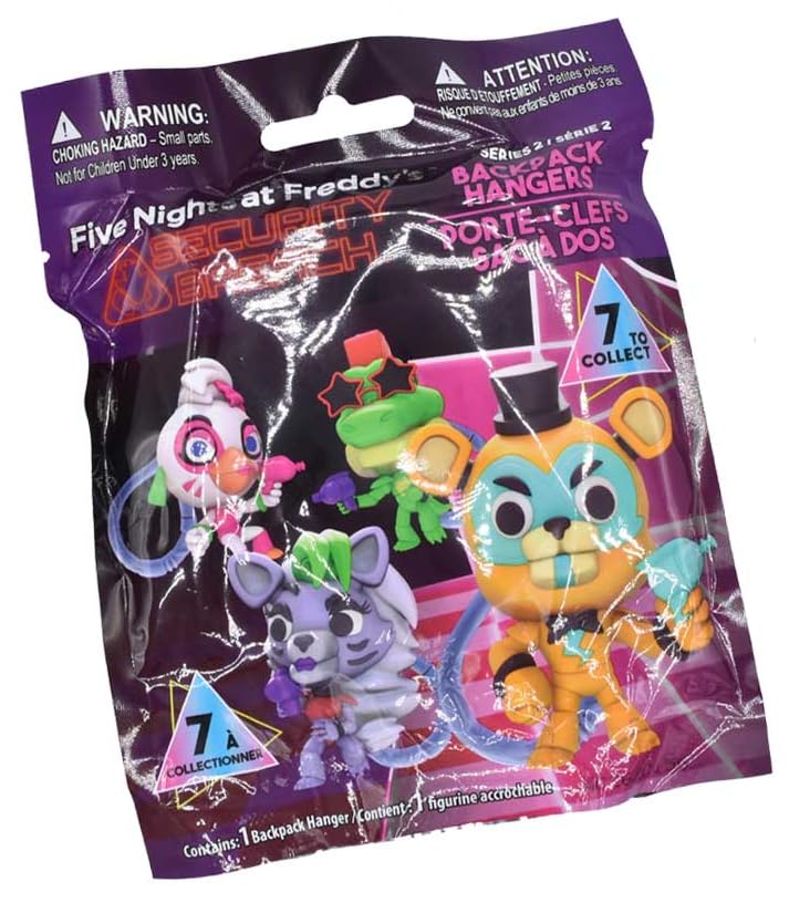 Just Toys LLC Officially Licensed Five Nights at Freddys Backpack Hangers Series 3 - Set of 8 Iconic Characters (Bonnie, Chica,