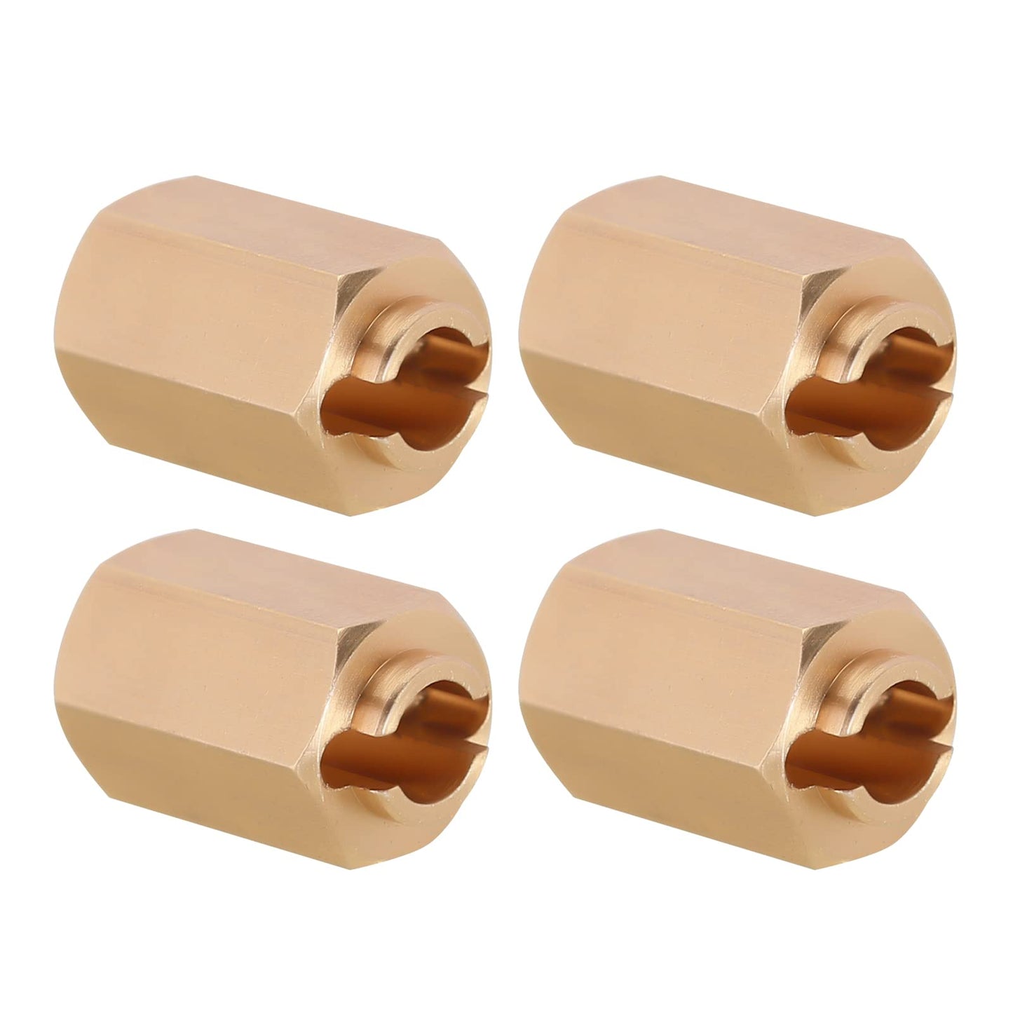 INJORA 12g/Set Brass Wheel Hex Hub 10mm Extenders Adaptor for TRX4M Redcat Ascent18 1/18 RC Crawler Car Upgrade Parts(12g/Total)