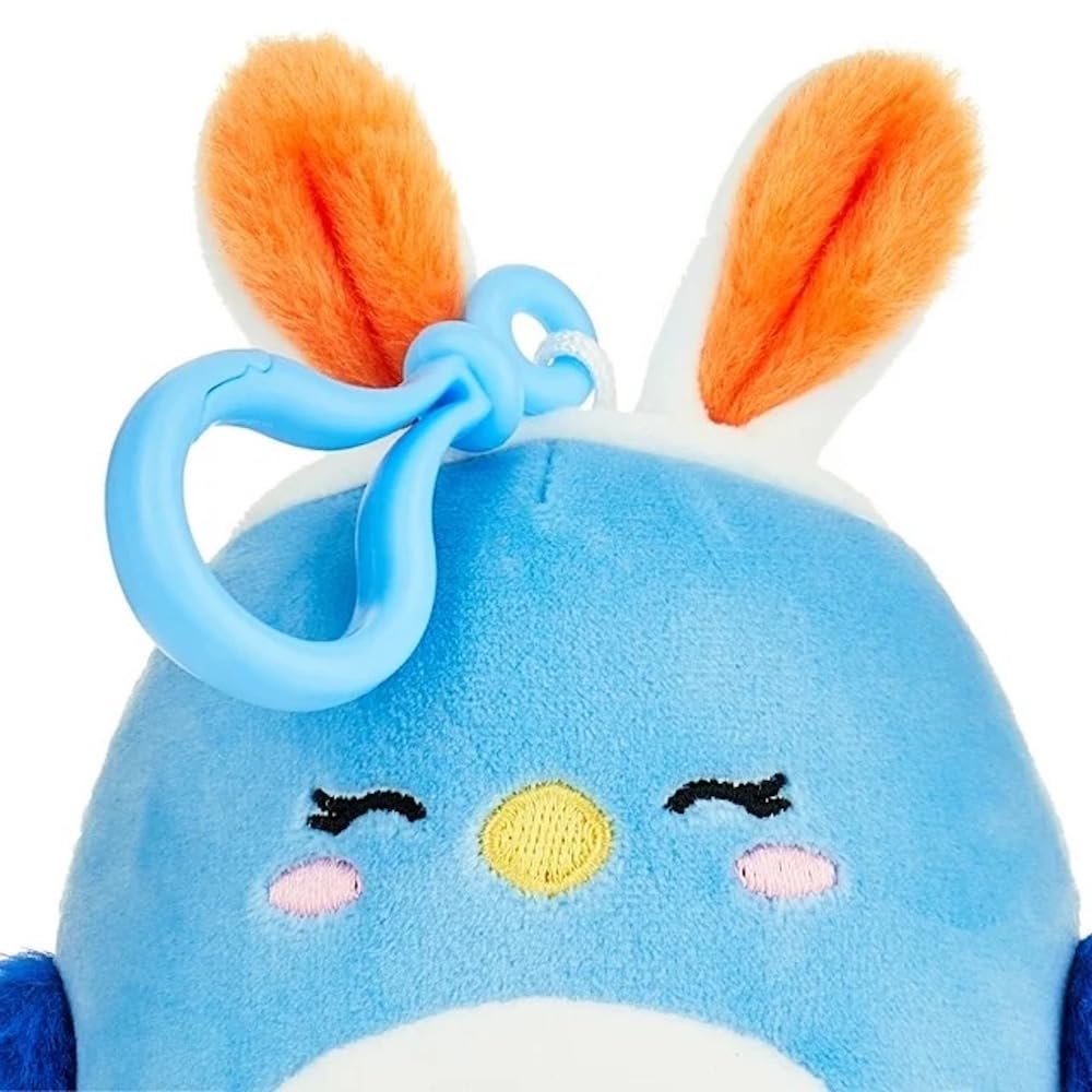 Squishmallows 3.5'''' Easter Clip-On Bebe The Bluebird, Pink