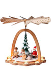 Alexander Taron Importer 16271 Richard Glaesser Pyramid-Skiing Santa And Snowmen-15 H W X 16'' D, Brown