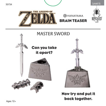 BePuzzled Legend of Zelda Master decorative replica blade Hanayama Brain Teaser Mensa Rated Level 6 for Ages 12 and Up