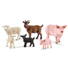 Schleich Farm World Farm Animal Toys for Toddlers & Kids Ages 3+, 6-Piece Mom and Baby Toy Farm Animal Set Pig, Piglet, Goat, Go
