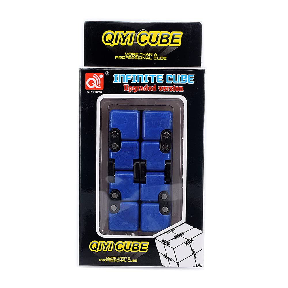 Liangcuber Qy Infinity Cube Fidget Toy Best For Stress And Anxiety Relief Hand Killing Time Transform Cubes Qy Speed Cube (Sapph