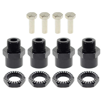 AUTOKAY 4PCS 12mm to 17mm Aluminum Wheel Hex Hub Adapter Conversion Extension for RC Car
