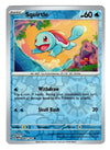 Pokemon Squirtle 007/165 Reverse Foil Card - Single Card, Cardstock Material, Collectible Pokémon Trading Card