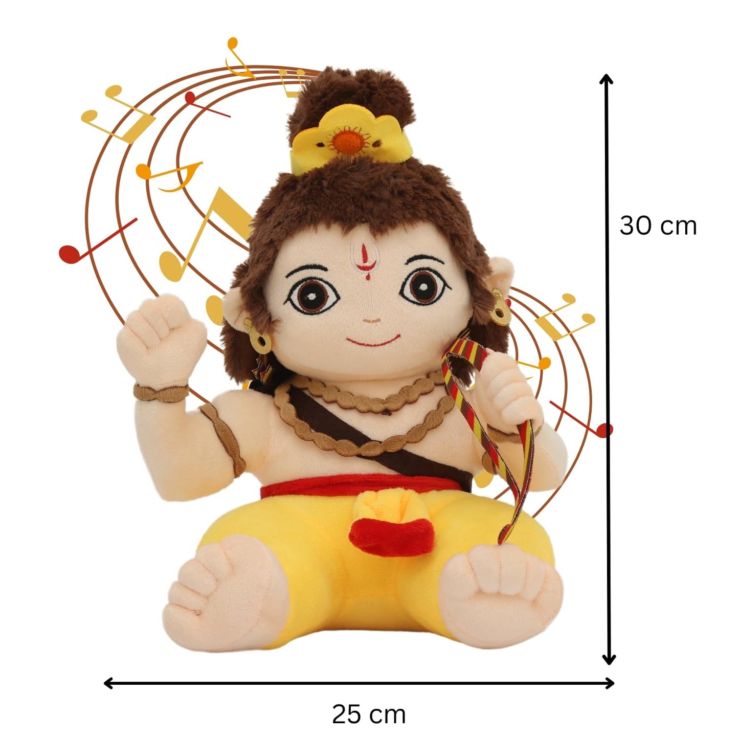 PandaS Box Mantra Chanting Baby Rama (30 Cm) | Musical Soft Plush Toy | Best Gift For Infants, Toddlers & Babies