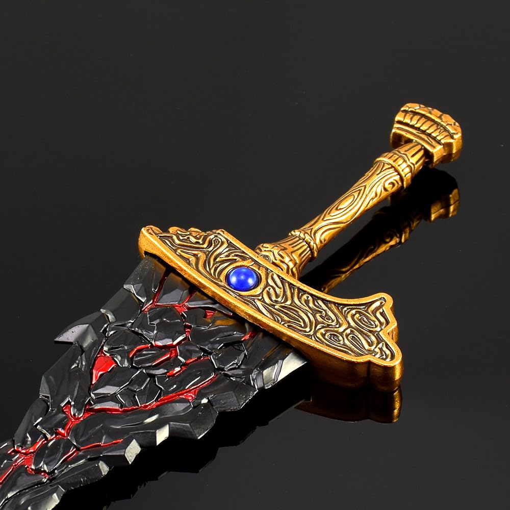 Superbuybox Elden Ring DLC Maliketh's Black Blade Giftbox - 11.5" Zinc Martial Arts Knife Desk Decoration Backpack Pendant