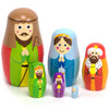 Imagination Generation - Nesting Nativity Set For Kids - Christmas Nesting Dolls, Wooden Toys Playset With Baby Jesus, Three Kin