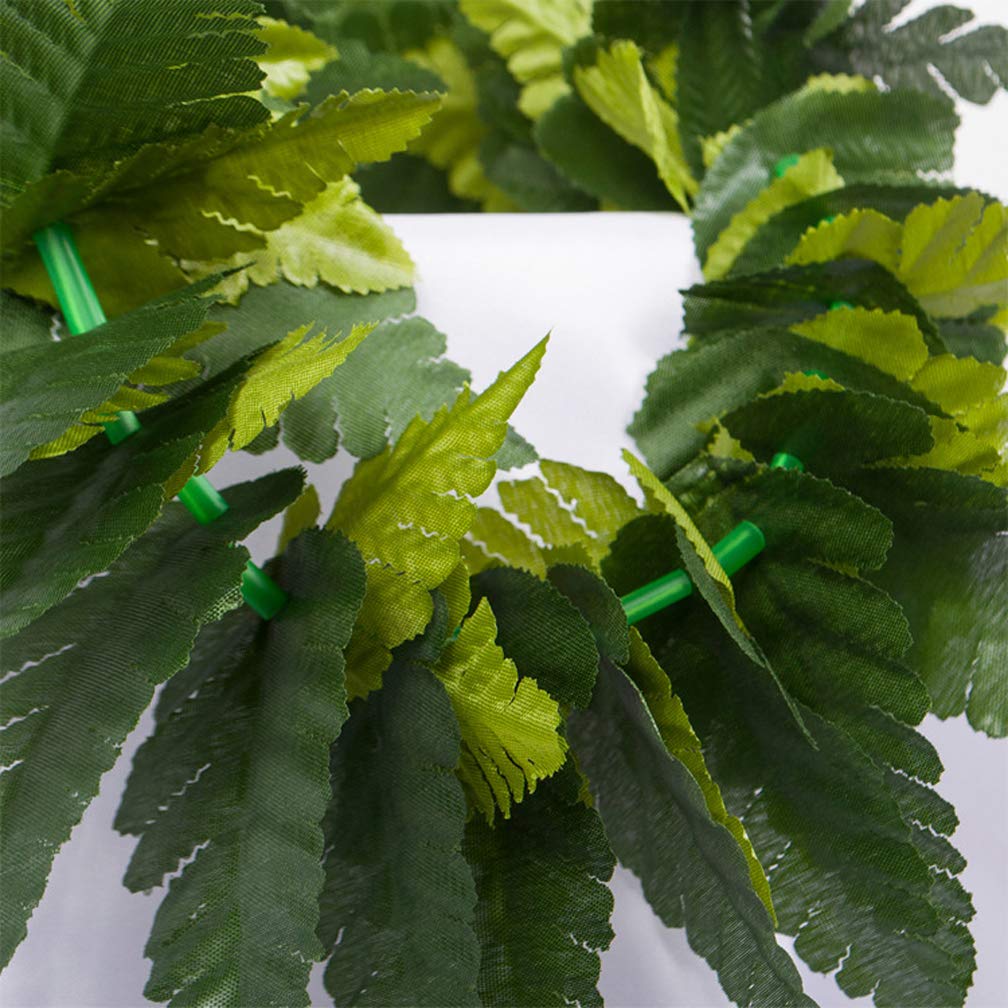 Hawaiian Hula Leaf Grass Skirt Necklaces Bracelets Headband Luau Party Supplies (5Pcs) Green