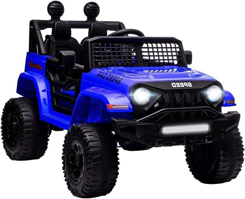 12V Ride On Car, Electric Cars for Kids Car, Ride on Toys w/3 Speeds Adjustable Equipped with Music, Parent Remote Control, Spri