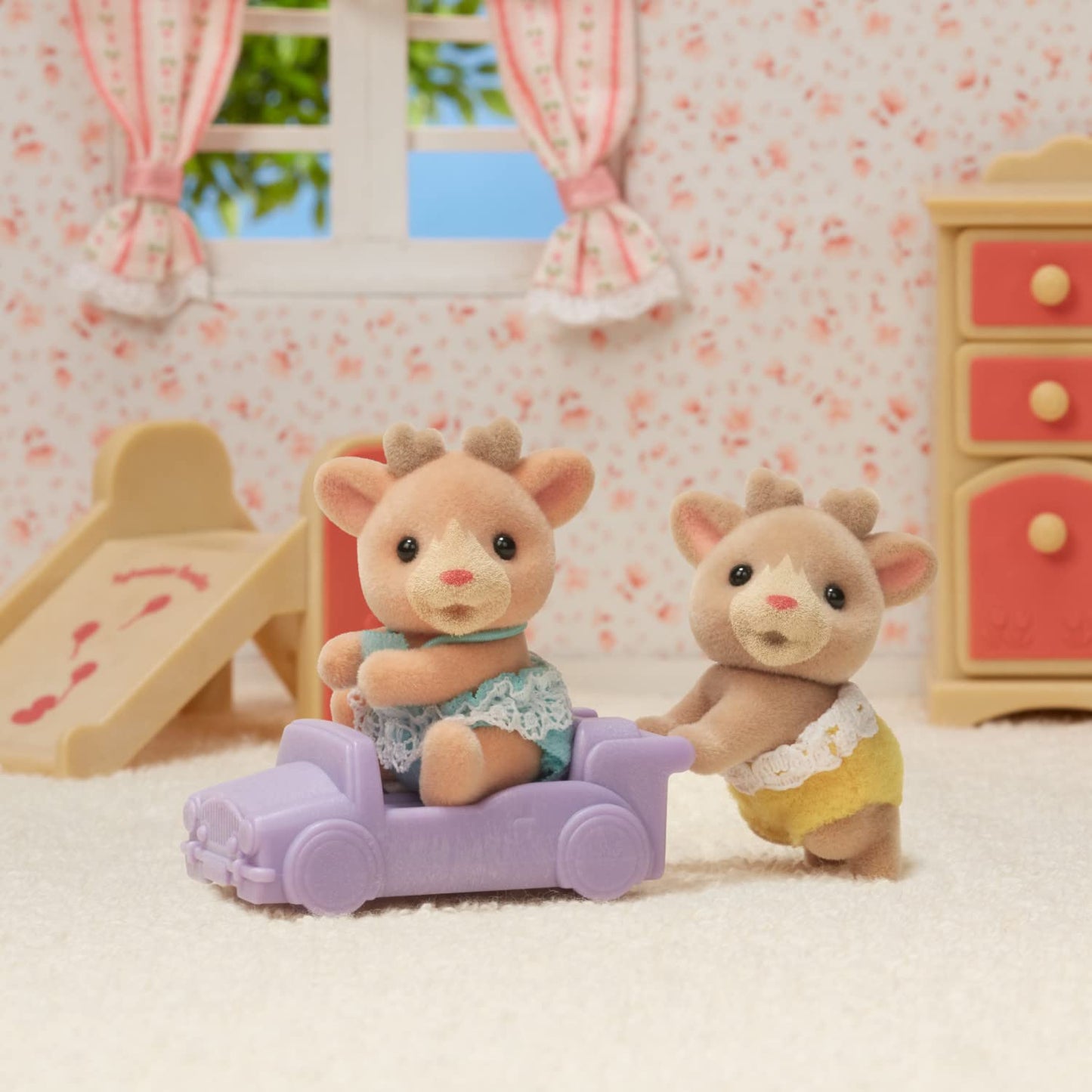 Calico Critters Reindeer Twins, Set Of 2 Collectible Doll Figures