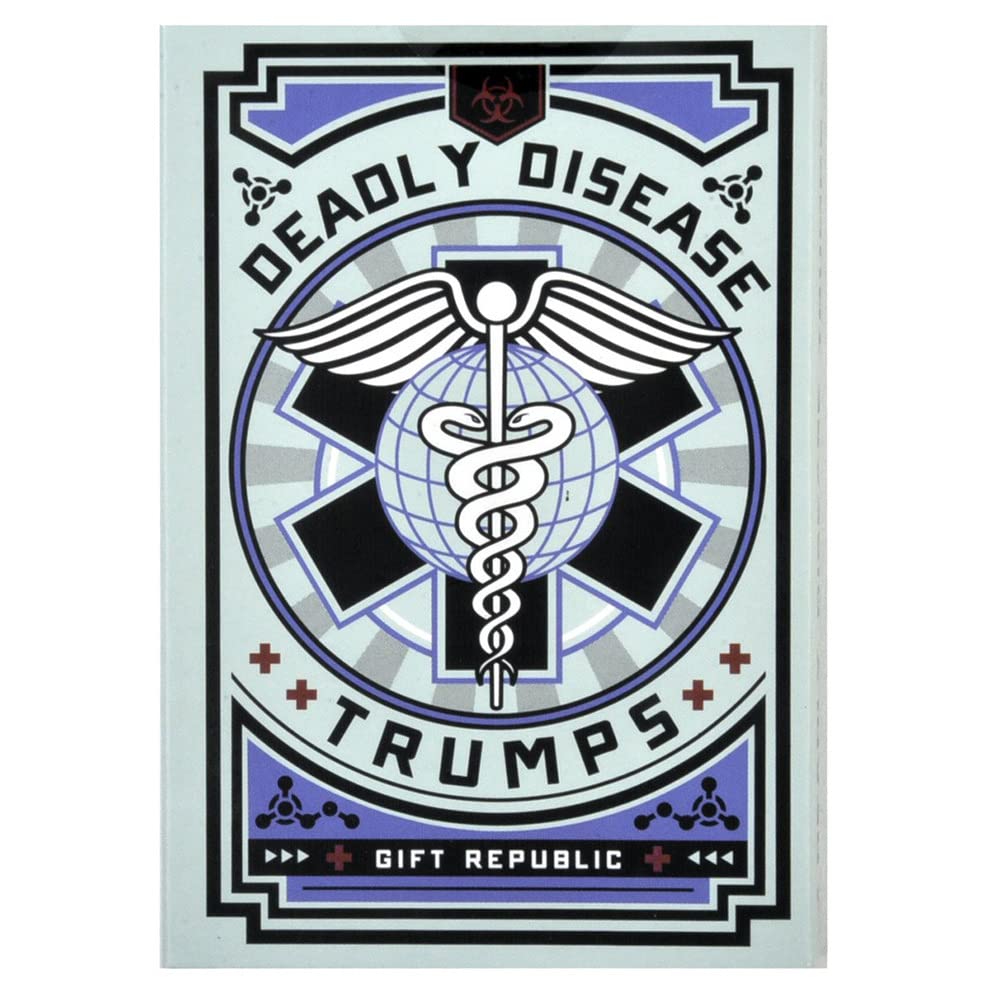 Gift Republic Deadly Disease Top Trumps Card Game | Funny Multicolor Cardstock Game